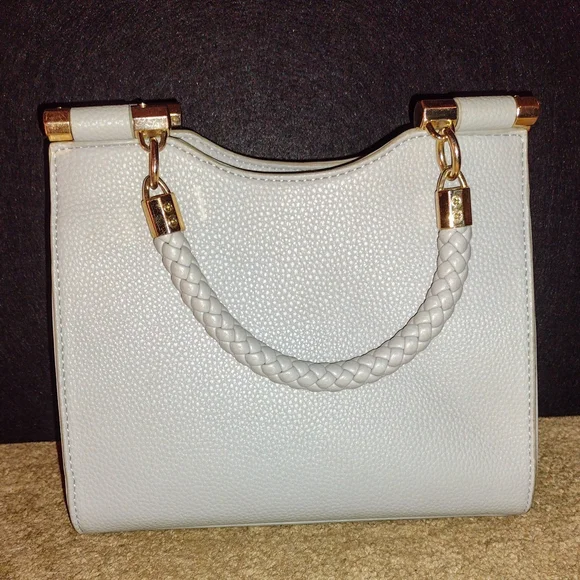 Mystique Boutique White Satchel with Gold Accents - Picture 4 of 5
